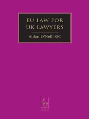 cover image of EU Law for UK Lawyers